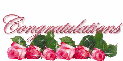 Congratulations With Glittering Rose