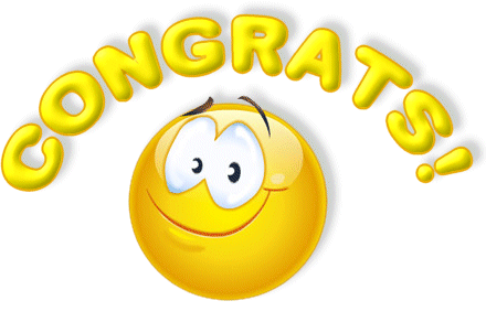 Congratulations With Smiling Face