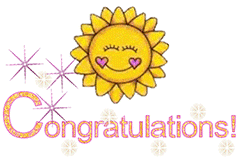 Congratulations! Sunny