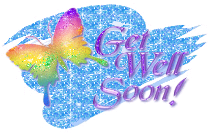 Get Well Soon Butterfly Graphic