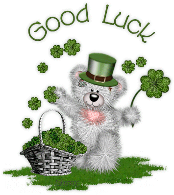 Good Luck with Bear and Flowers