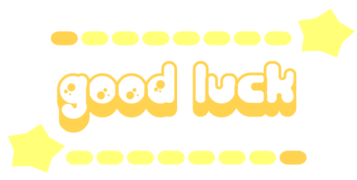 Yellow Good Luck graphic