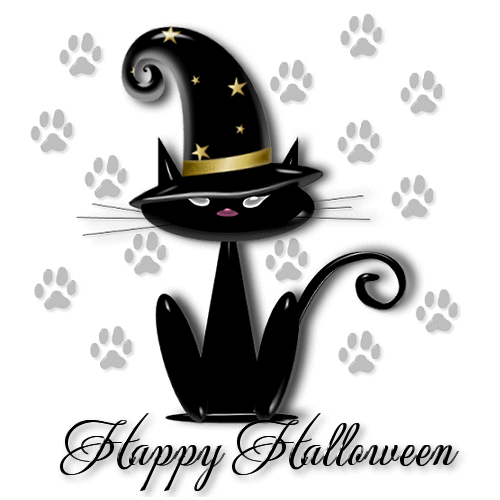 Happy Halloween black cat