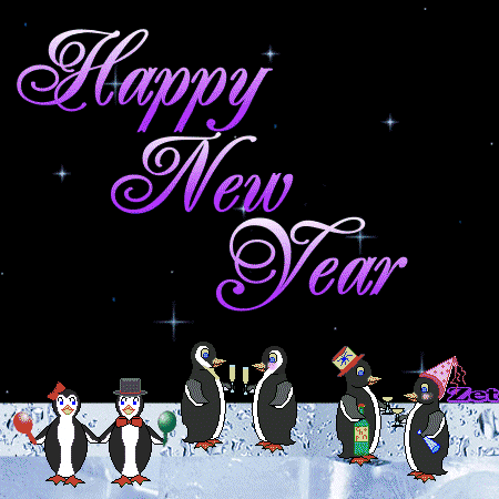 Happy New Year penguins