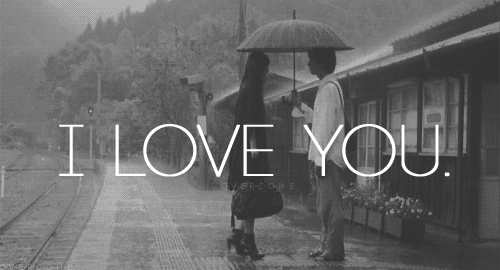 I Love You black and white