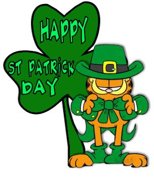 Happy St Patrick's Day Garfield Graphic