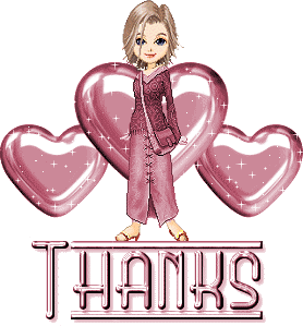 Heartly Thanks girl graphic