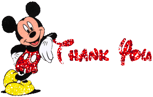 Thank You glitter Mickey
