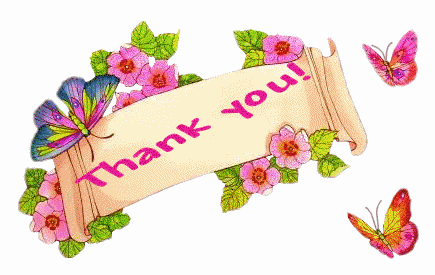 Thank You graphic butterflies flowers