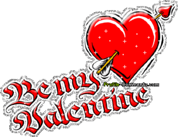 Be my Valentine heart arrow