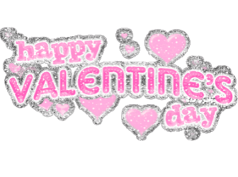 Happy Valentine's day pink hearts