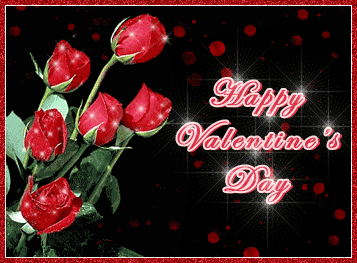 Happy Valentine's Day rose graphic