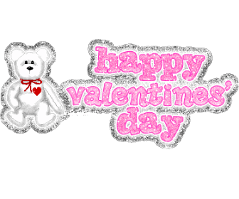 Happy Valentine's Day teddy graphic