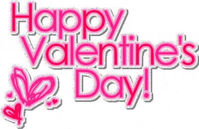 Happy Valentine's Day! pink glitter