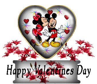 Happy Valentines Day Minnie and Mickey