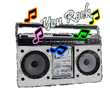 You Rock Music Stereo Glitter