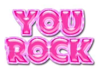 You Rock Pink Glitter