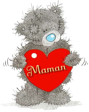 Je t'aime Maman nounours et coeur