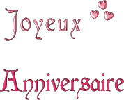 Joyeux Anniversaire avec des coeurs qui s'envolent