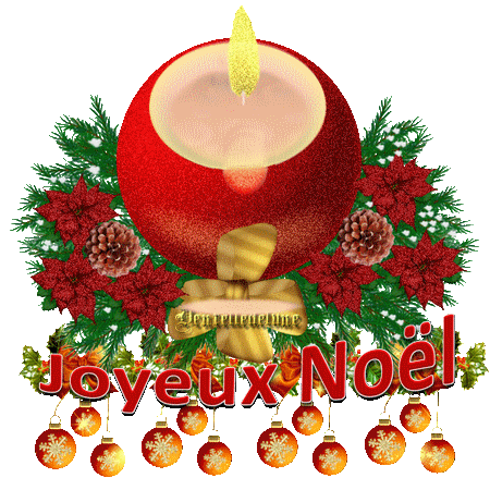 Joyeux Noël bougie de Noël