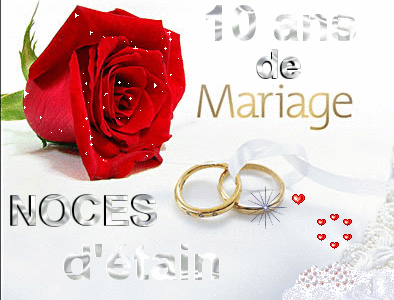 Dix ans de Mariage Noces d'etain