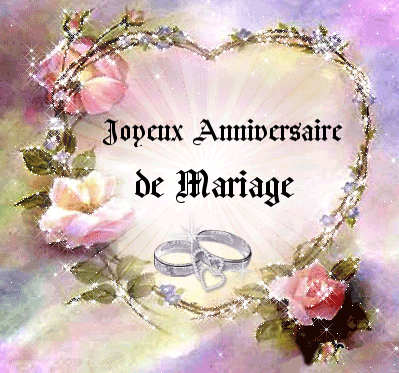 Joyeux Anniversaire de Mariage scintillant