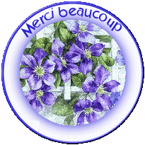 Merci Beaucoup fleurs violettes