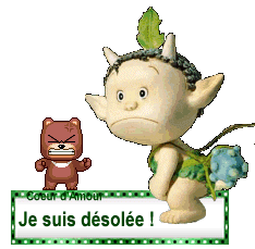 Je suis désolée!